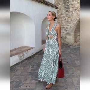 Zara Eyelet Low Back Dress